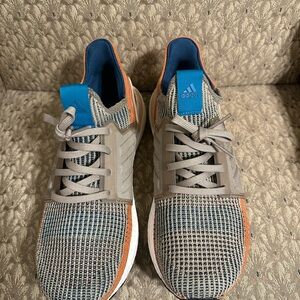Adidas Men's Blue and Tan Ultraboost Sneakers